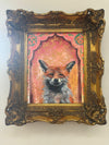 Spiritual Bastard 2024. Fox painting. Vintage frame.